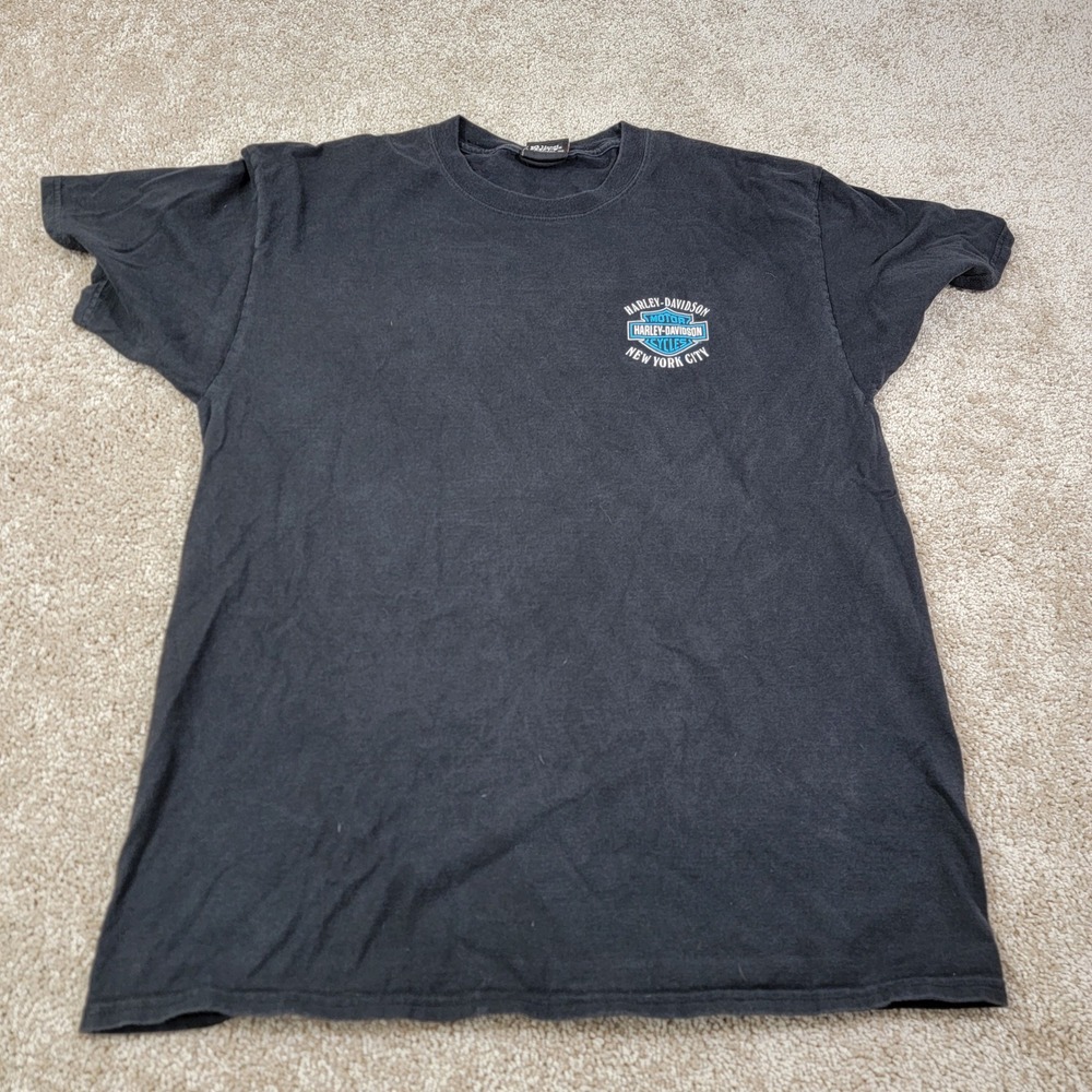 Harley-Davidson Mens New York City T-Shirt Graphic Print Hanes Beefy-T‎ Sz 2XL